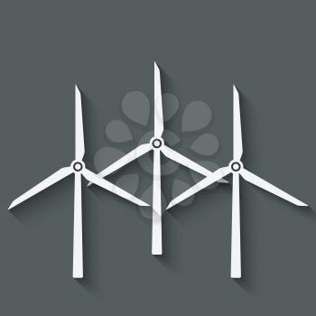 wind turbine symbol - vector illustration. eps 10