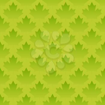 green maple leaves seamless pattern. vector illustration - eps 8