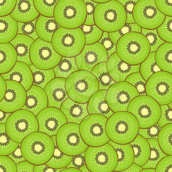 kiwi seamless pattern. vector illustration - eps 8
