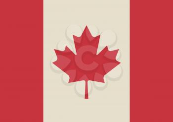 canadian flag in retro colors. vector illustration - eps 8