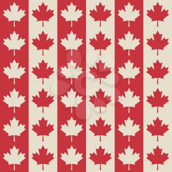 canadian flag symbols seamless pattern. vector illustration - eps 8