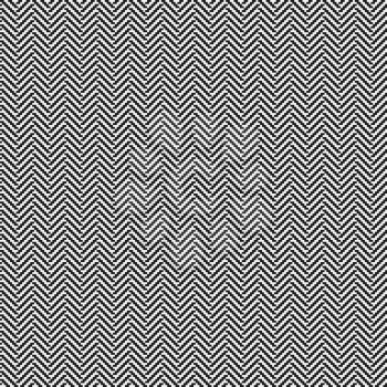 Black and white herringbone tweed seamless pattern. Vector illustration