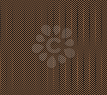Brown herringbone tweed seamless pattern. Vector illustration