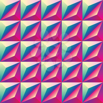 Bright colorful geometric rhombus seamless patterns. vector illustration - eps 8