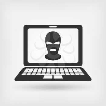 burglar in mask. hacker concept vector illustration - eps 10