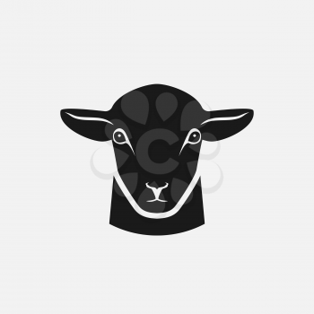 head of sheep silhouette. vector illustration - eps 10
