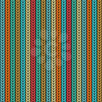 multicolor knitted seamless pattern. vector illustration - eps 8