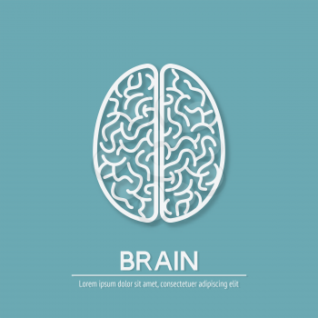 human brain creativity symbol. vector illustration - eps 10