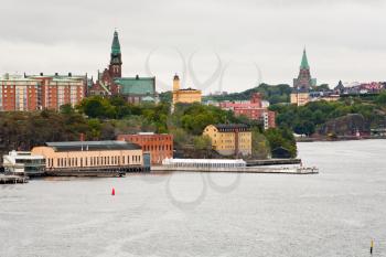 view on city, hospital Danvikshem, Sofia Church in Stockholm 