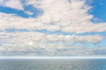view on north sea in cloudy day