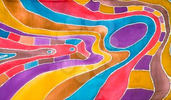 abstract wave pattern on silk batik