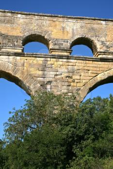 Pont du Gard - ancient Roman aqueduct, Provence, France