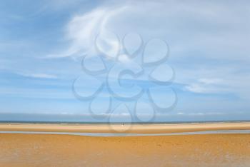 summer day on sand beach in Le Touquet, France