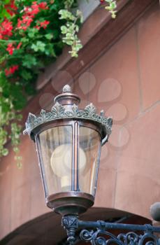 decorative old bronze lantern in Strasbourg, France