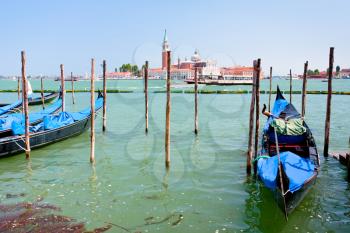 view on San Giorgio Maggiore through San Marco Canal, Venice, Italy