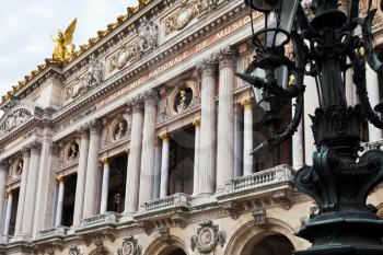 The facade of Opera house in Paris, France