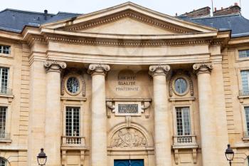 PARIS, FRANCE - MARCH 8: Building of Faculte de Droit (Paris Law Faculty) in Paris on March 8, 2013. The prestigious Paris Descartes University has over 34000 students.