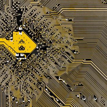 microelectronic circuit board background close up