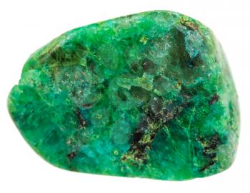 Chrysocolla mineral stone isolated on white background