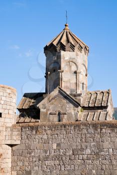 tower of St. Astvatsatsin chapel church in Tatev Monastery in Armenia