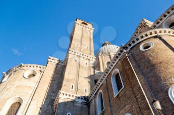 walls and towers of Basilica di Sant'Antonio da Padova, in Padua, Italy