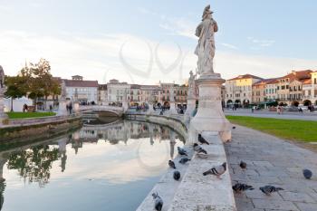 the great piazza of Prato della Valle, Padua, Italy