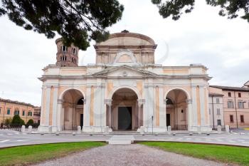 view of urban cathedral in Ravenna, Italy