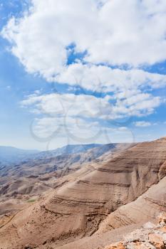 mountain landscape of Jordan in sunny day