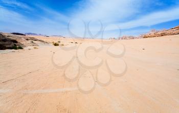 desert landscape of Wadi Rum, Jordan