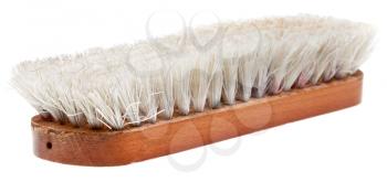 old wooden clothes brush isolated on white background