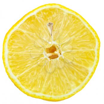 lemon cut in half isolated on white background