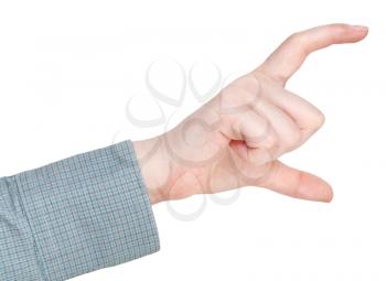 large size - hand gesture isolated on white background