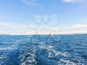 sail yacht in blue Adriatic sea, Dalmatia, Croatia