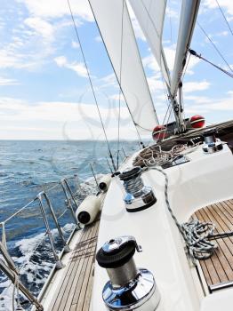 yacht tacking in Adriatic sea, Dalmatia, Croatia