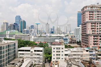 modern residential district in Bangkok city, Thailand