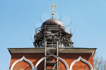 dome of Peter and Paul Church (Old Nicholas Cathedral) in Mozhaysk Kremlin, Moscow Regoin, Russia