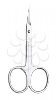 pair of cuticle scissors isolated on white background