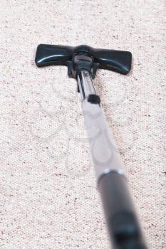floor cleaning with vacuum cleaner at home