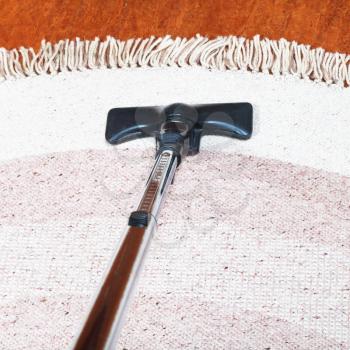 carpet cleaning with vacuum cleaner at home