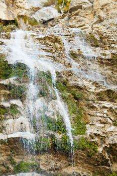 waterfall uchan-su in Crimea in autumn day