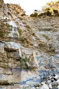 waterfall uchan-su in Crimea near Yalta city
