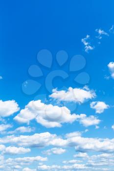 natural background - little white clouds in summer blue sky
