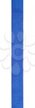 wide blue silk ribbon isolated on white background