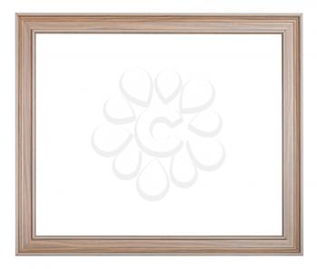 modern painted wooden picture frame with cut out blank space isolated on white background
