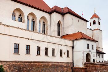 travel to Brno city - building of Spilberk castle in Brno town, Czech