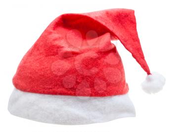 christmas symbol - xmas red santa claus hat isolated on white background