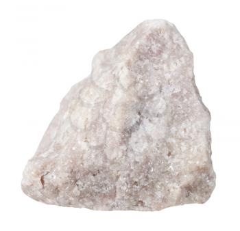 macro shooting of specimen natural rock - specimen of Dolomite (dolostone) mineral stone isolated on white background