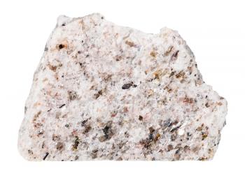 macro shooting of specimen natural rock - Schist mineral stone isolated on white background
