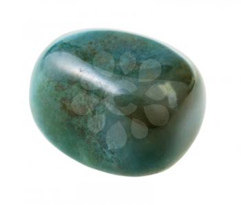 natural mineral gem stone - vesuvianite (idocrase) gemstone isolated on white background close up