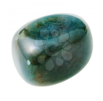 natural mineral gemstone - one vesuvianite (idocrase) gem stone isolated on white background close up